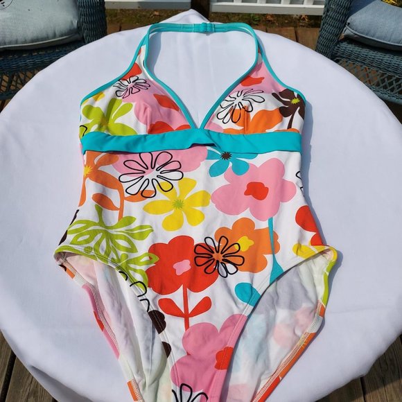 Talbots Halter Style floral swinsuit - Picture 1 of 4